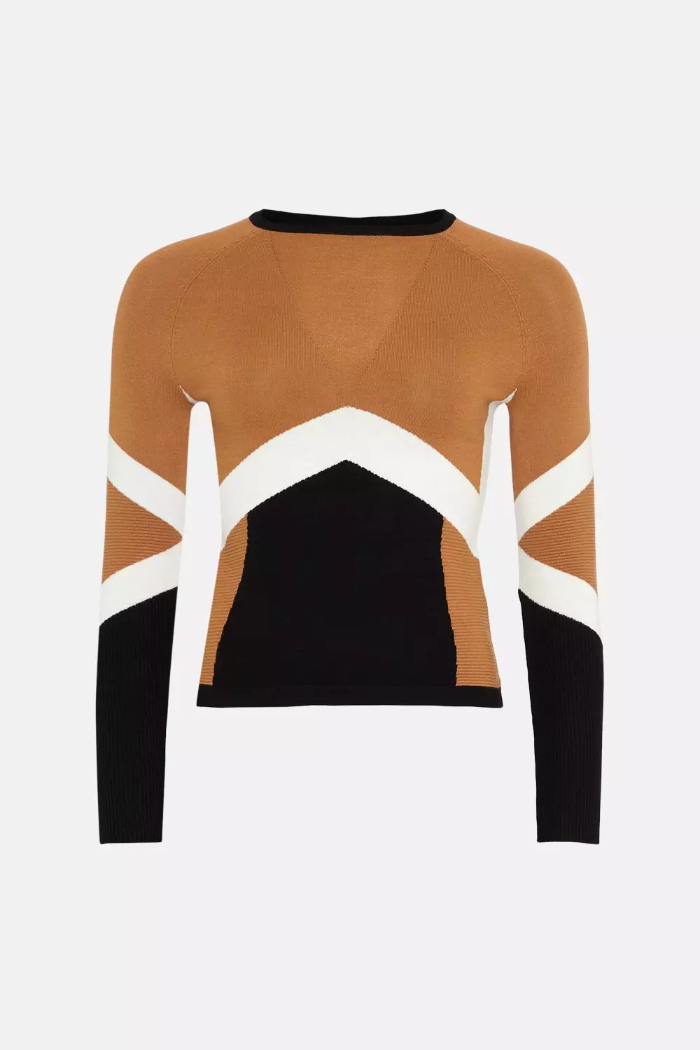 Sporty Color Block Knit Top | Karen Millen