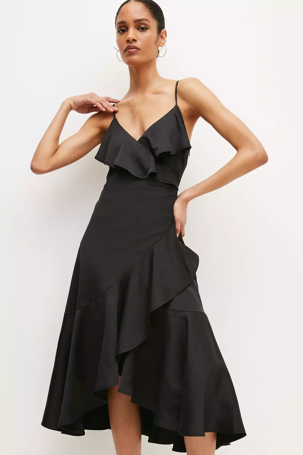 Karen millen best sale ruffle dress