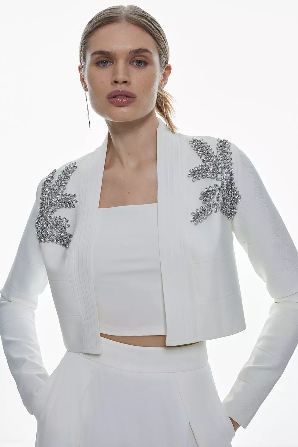 Karen millen white outlet cardigan