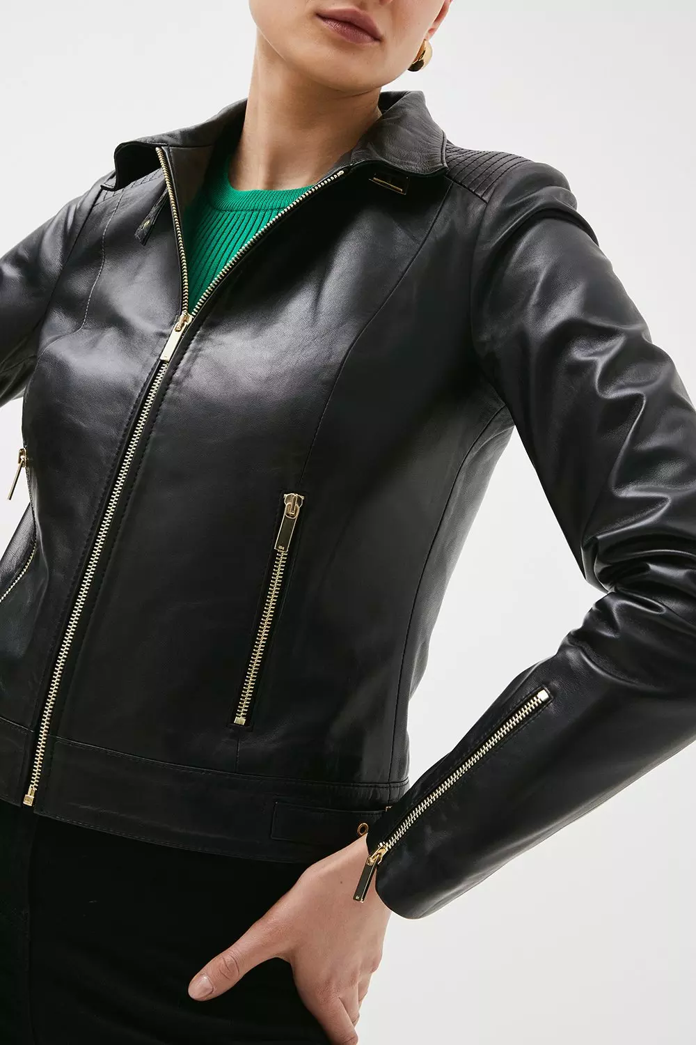 Karen millen clearance signature leather jacket