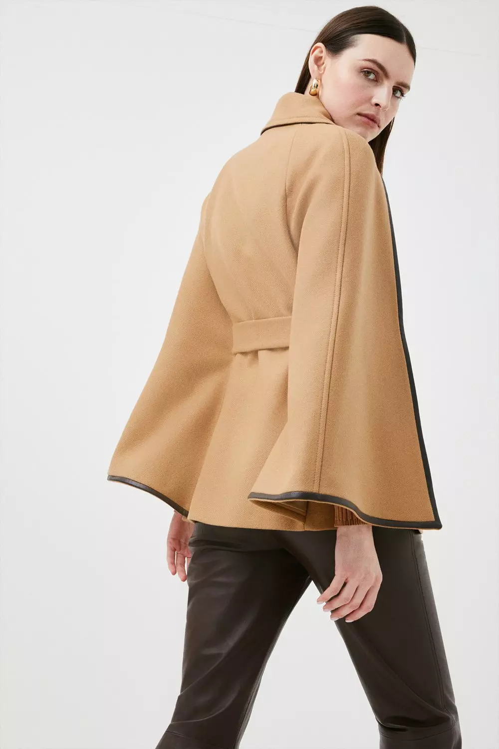 Karen Millen - Cascading with extravagant depth, this cape coat adds  playful proportions to your ensemble. Spun with sumptuous cashmere for an  irresistibly soft feel, this is the perfect piece to layer