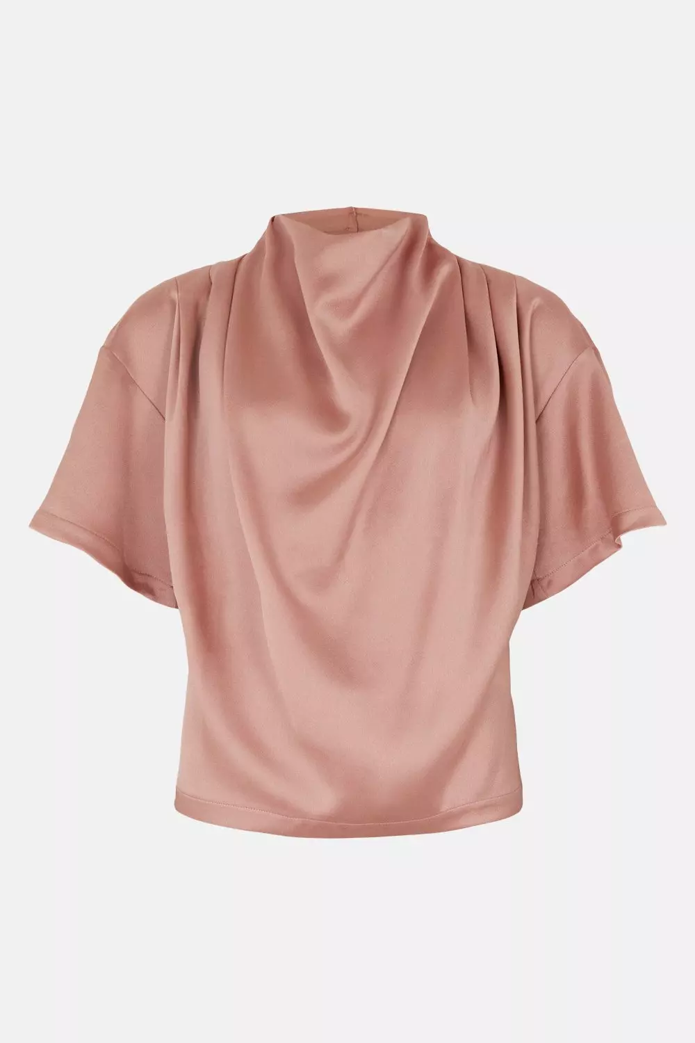 cowl neck silk blouse