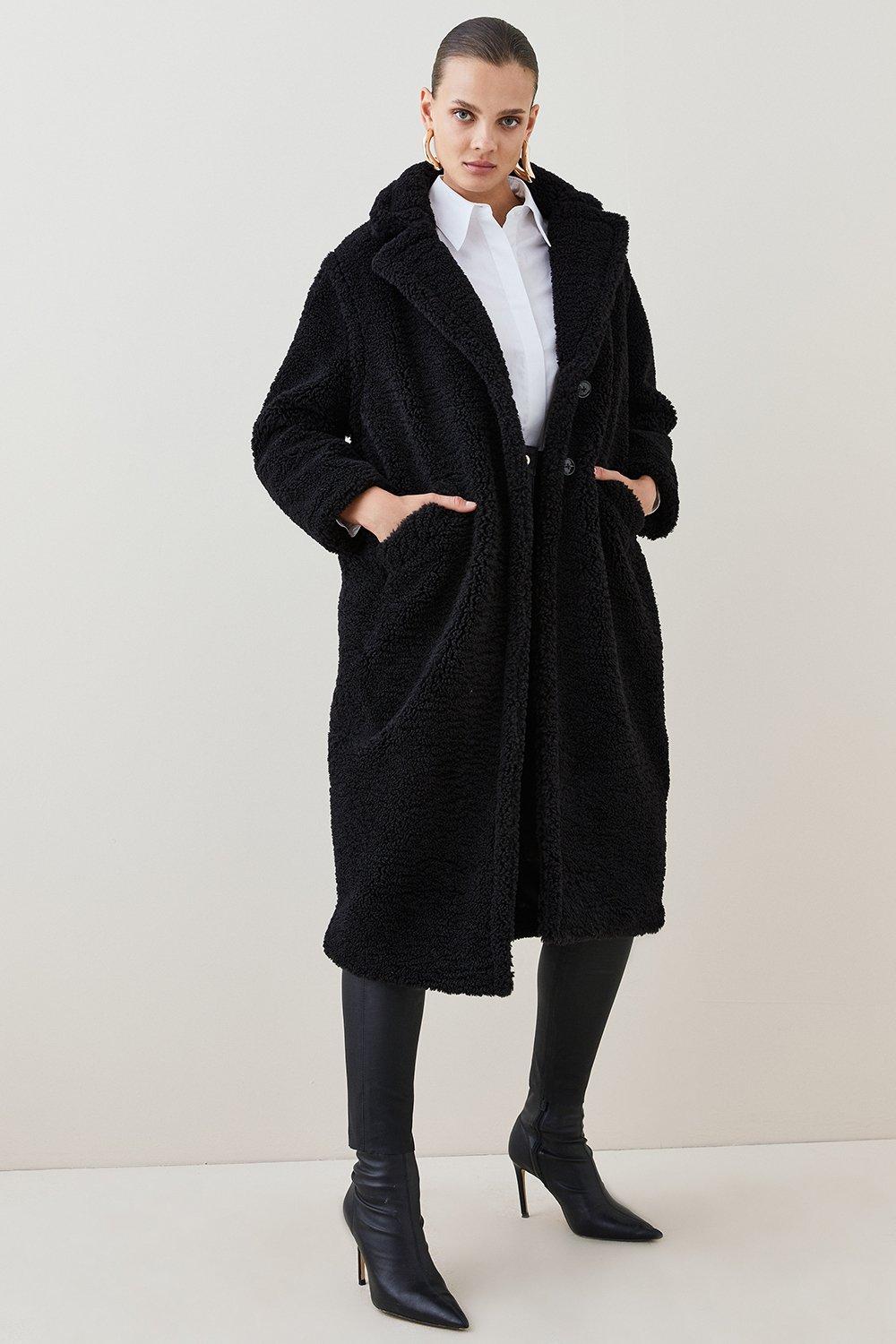 Karen millen 2025 teddy coat