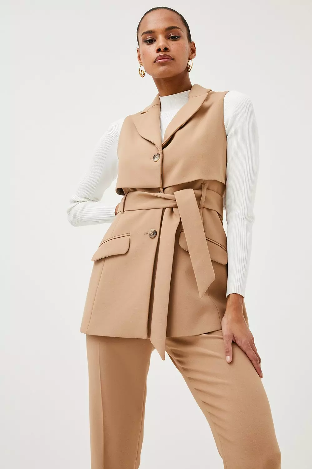 Karen millen beige clearance coat