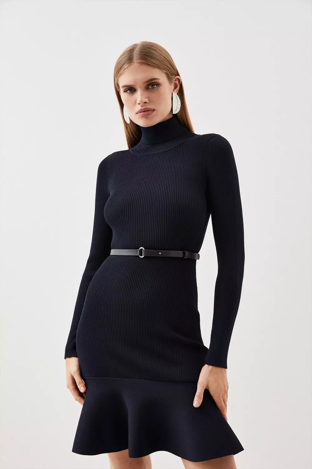 Karen millen ribbed on sale knit bodycon dress