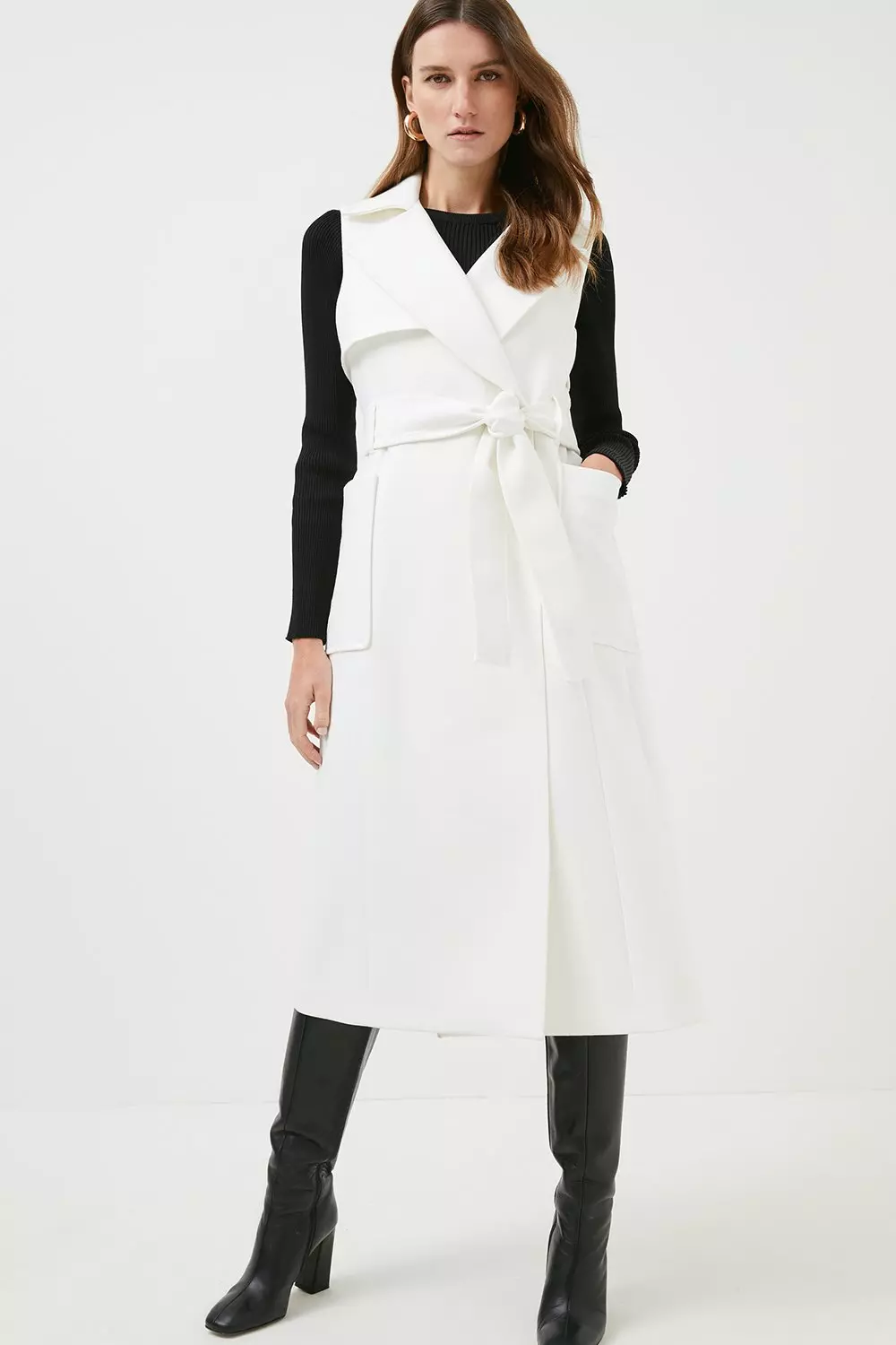 Long 2025 coat sleeveless