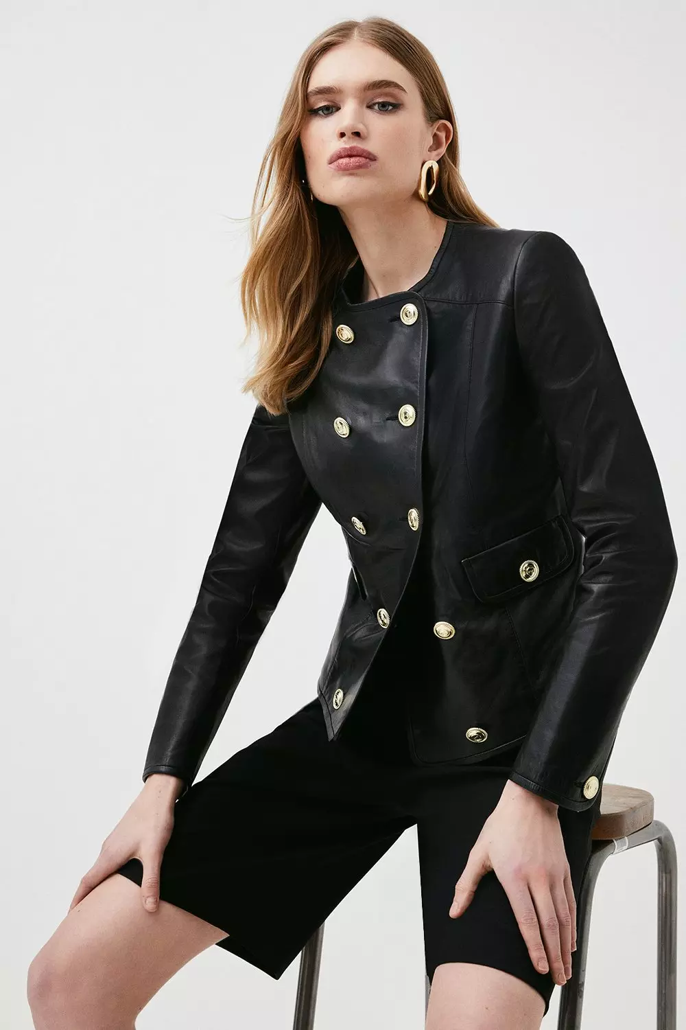 Karen millen online leather jacket