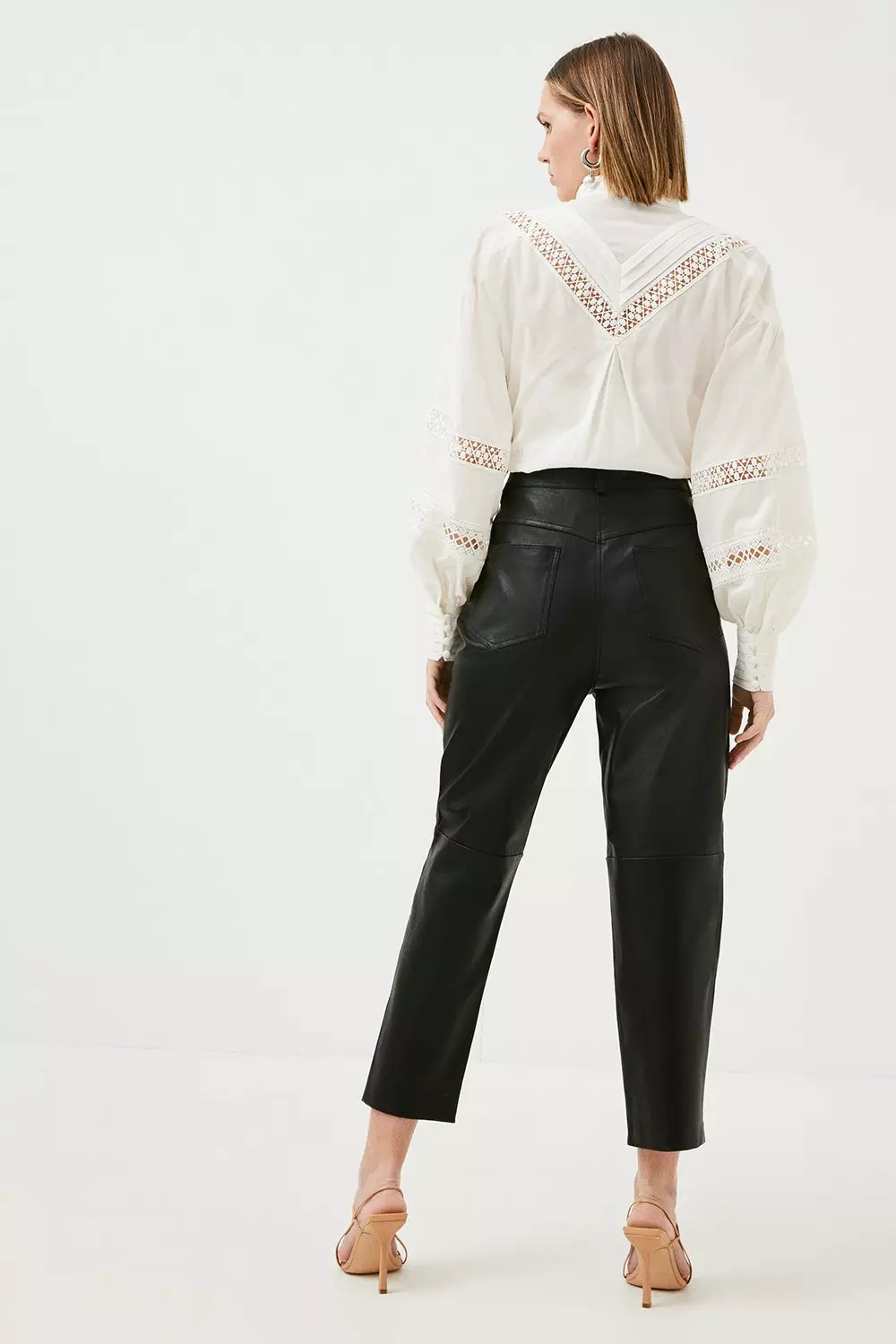 Karen millen 2025 leather trousers