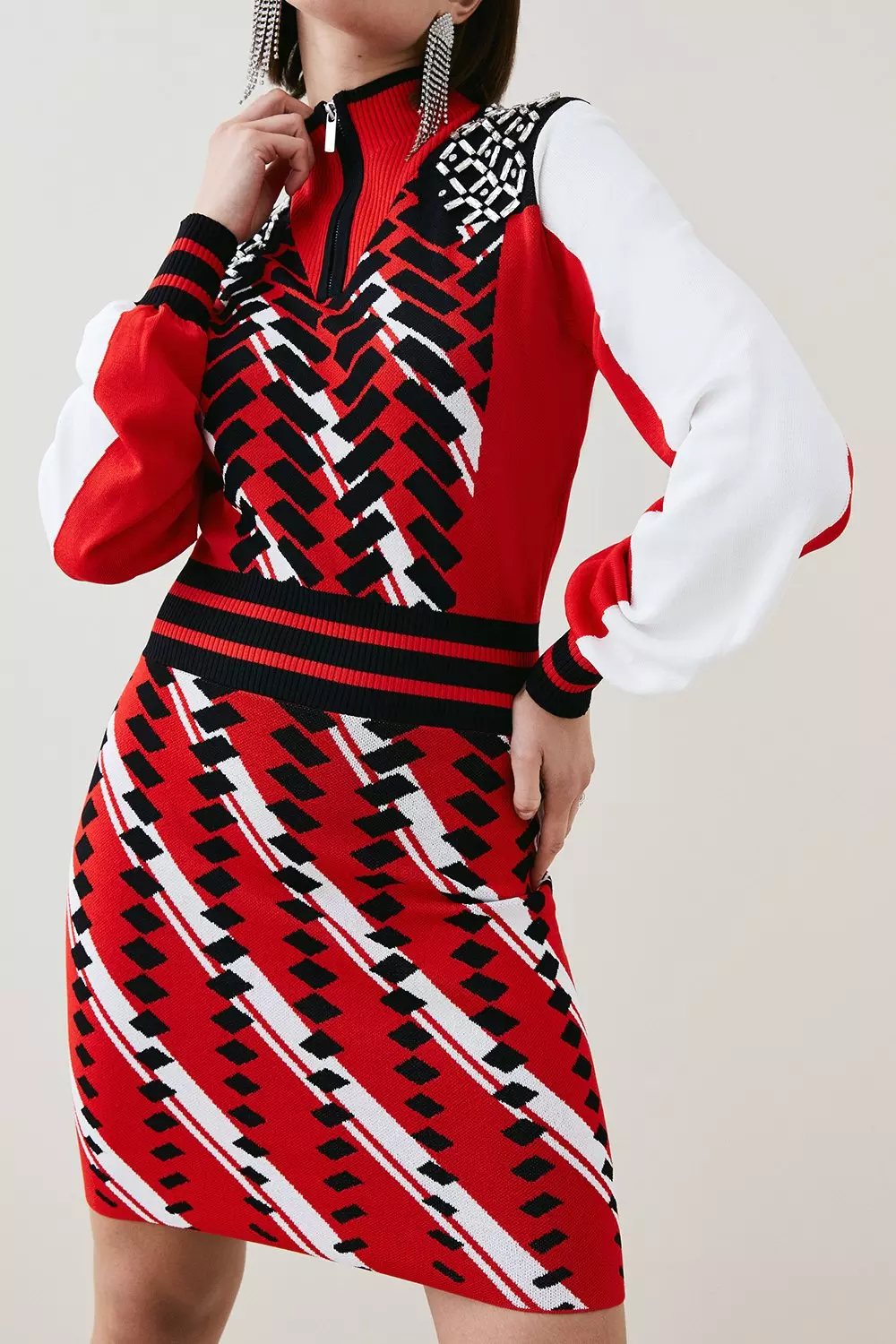 Karen millen shop geometric dress