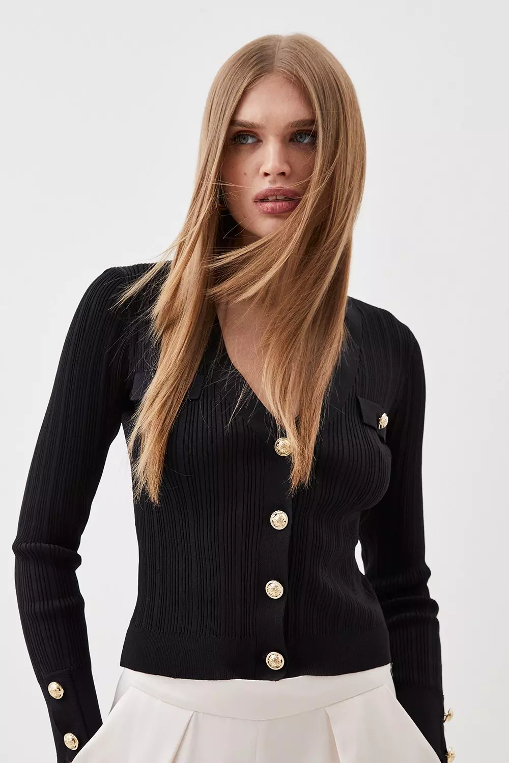 Karen millen black cardigan sale