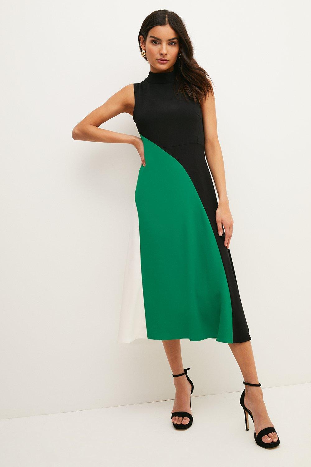 COLOR BLOCK MIDI DRESS – DDMINE