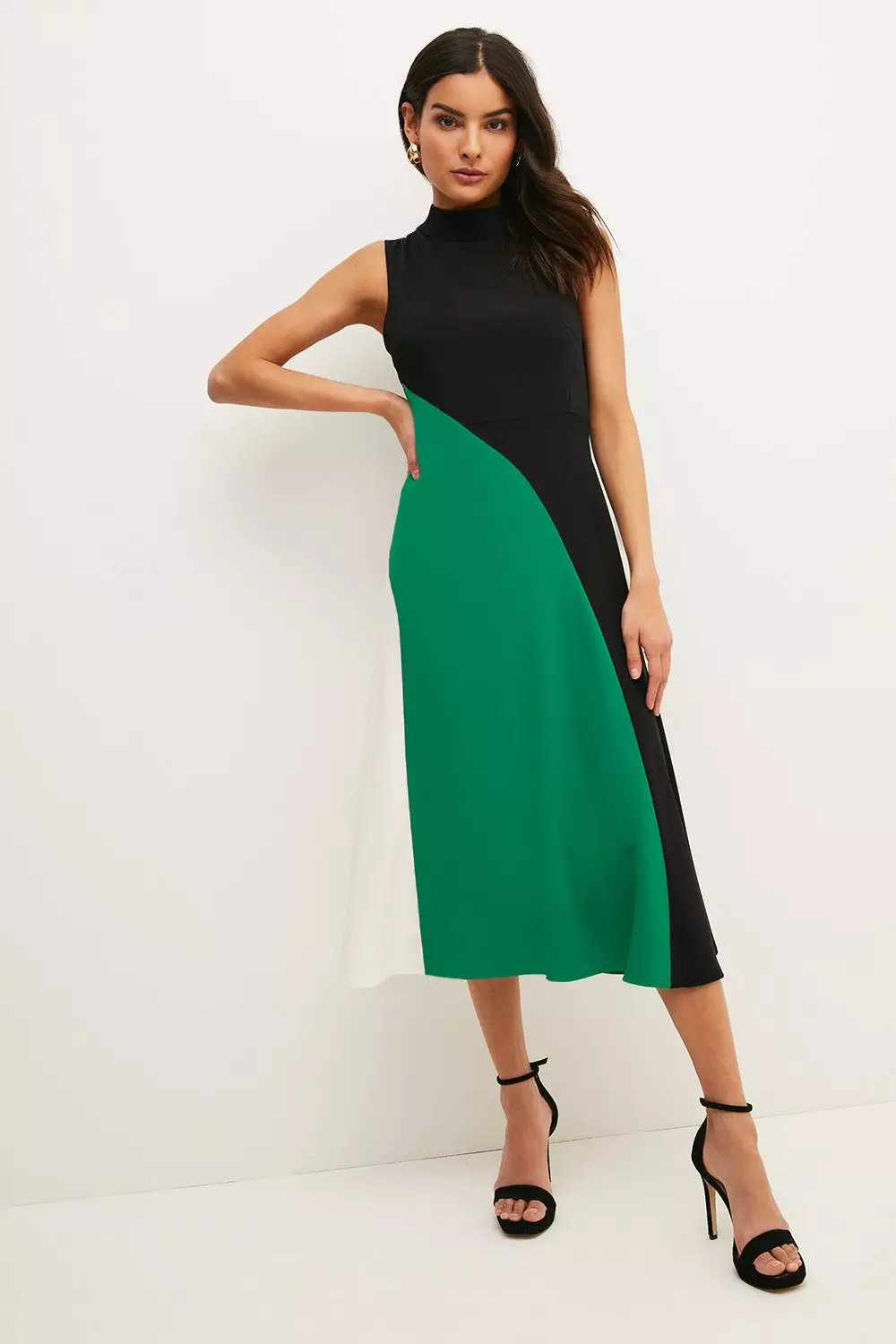 Petite Soft Tailored Color Block Dress