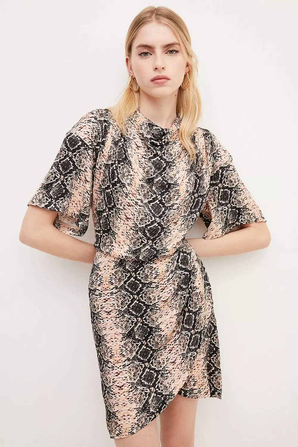 Zara snake clearance print mini dress