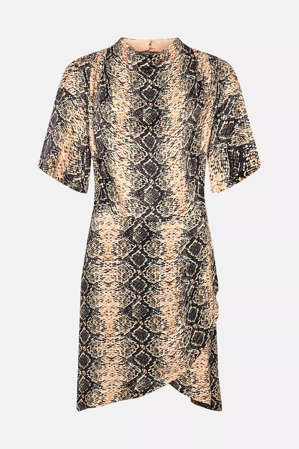 Satin snake hotsell print dress