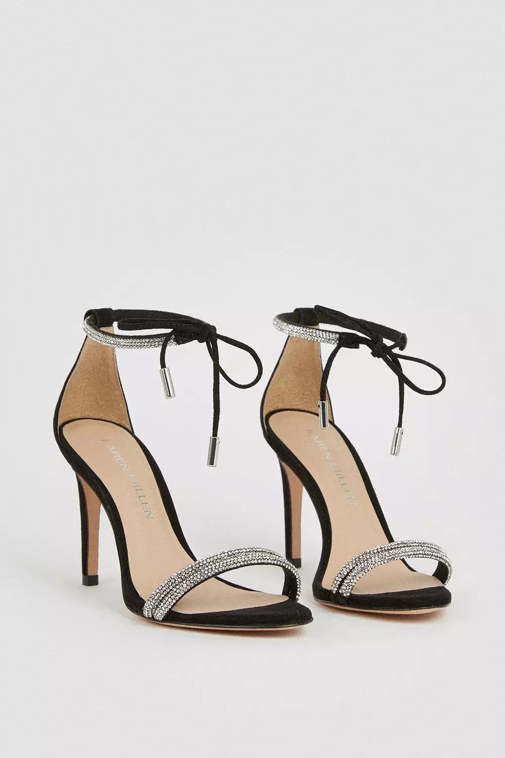 Black tie hotsell heeled sandals