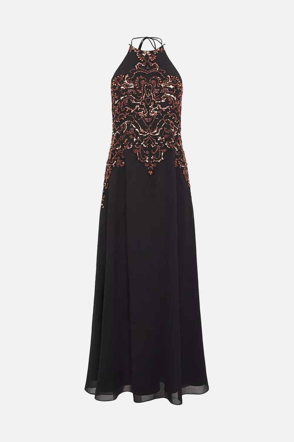 Embellished bodice maxi clearance dress