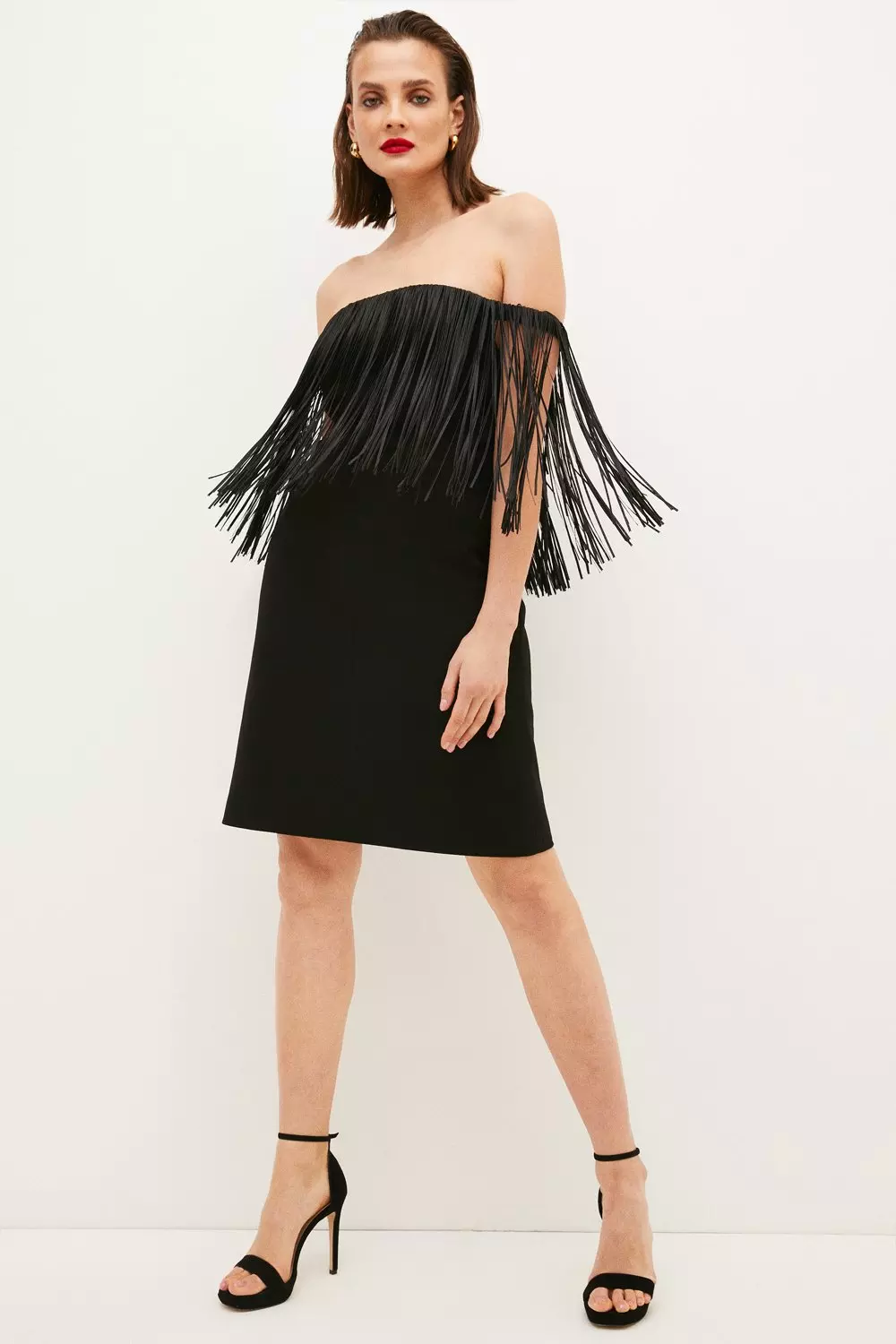 Karen millen fringe clearance dress