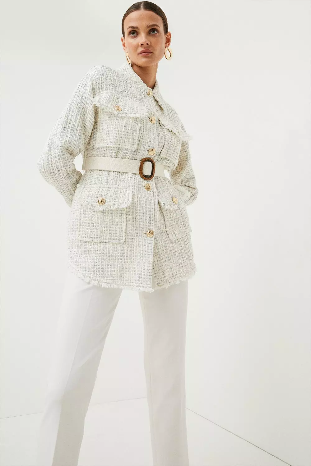 Belted spring outlet jacket