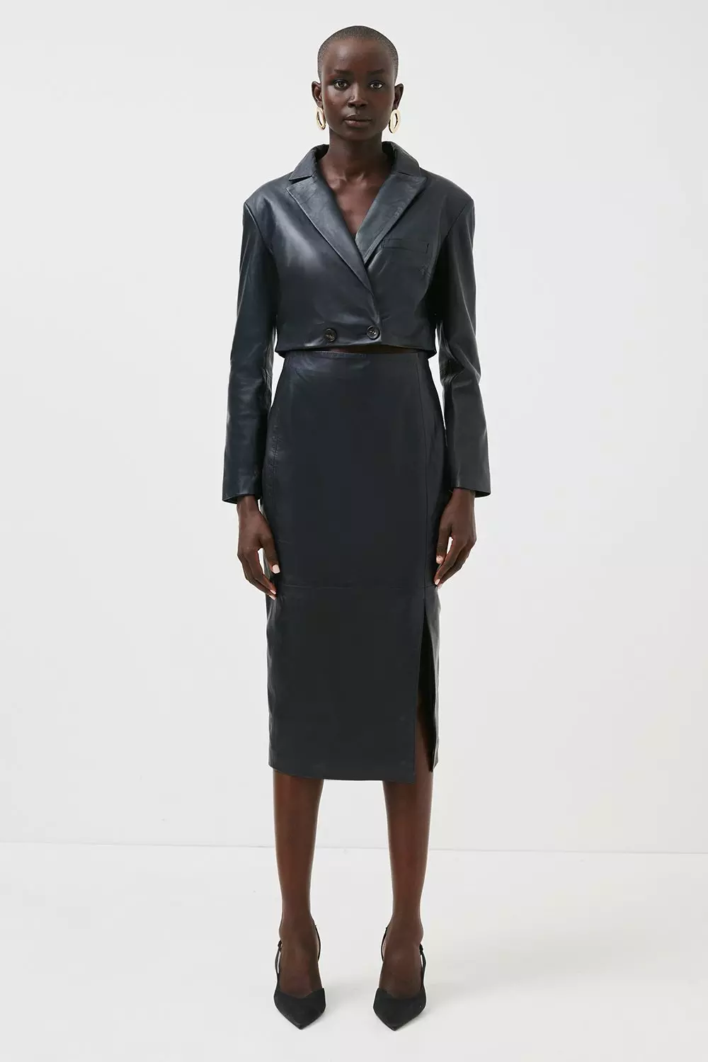 Karen millen leather belt pencil dress sale