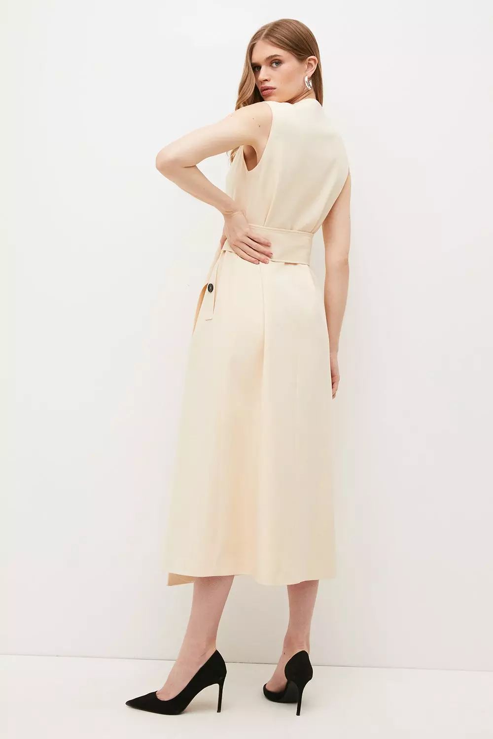 Karen millen tailored belted hot sale dress