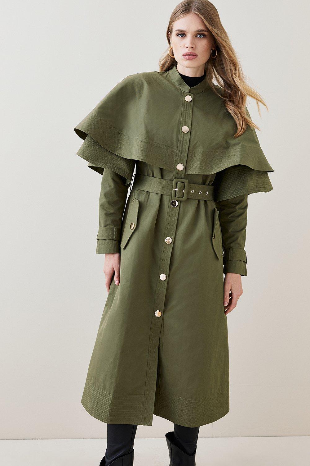 Storm Flap Layered Trench Coat