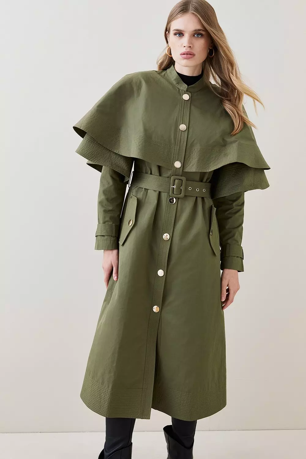 Storm Flap Layered Trench Coat Karen Millen