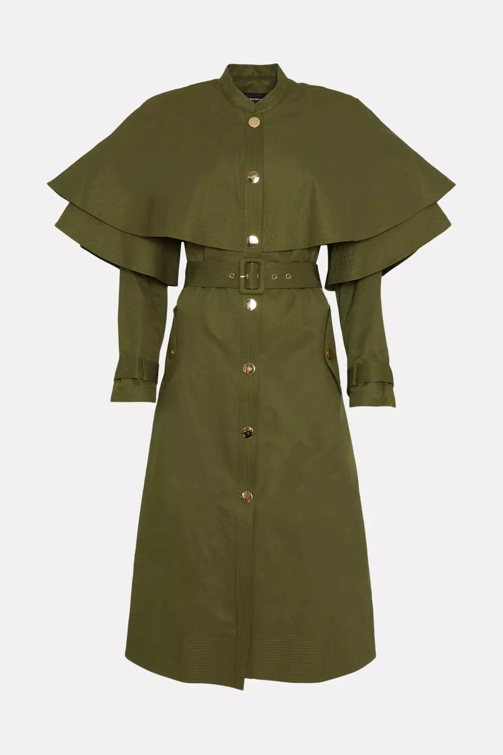 Storm Flap Layered Trench Coat