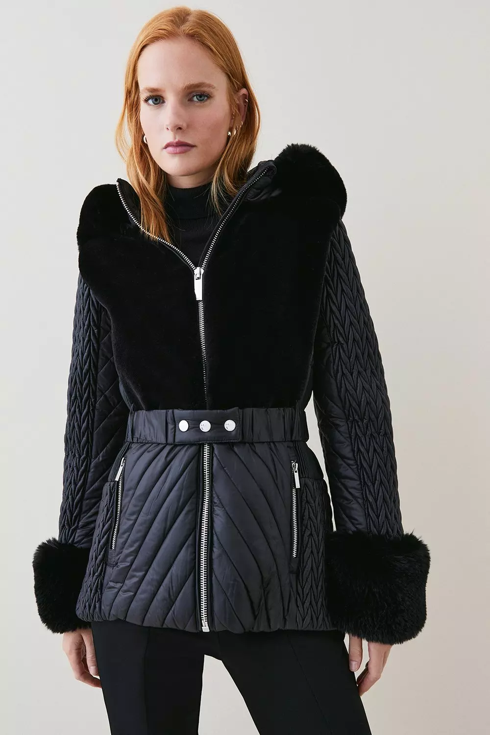 Wallis quilted hot sale coat