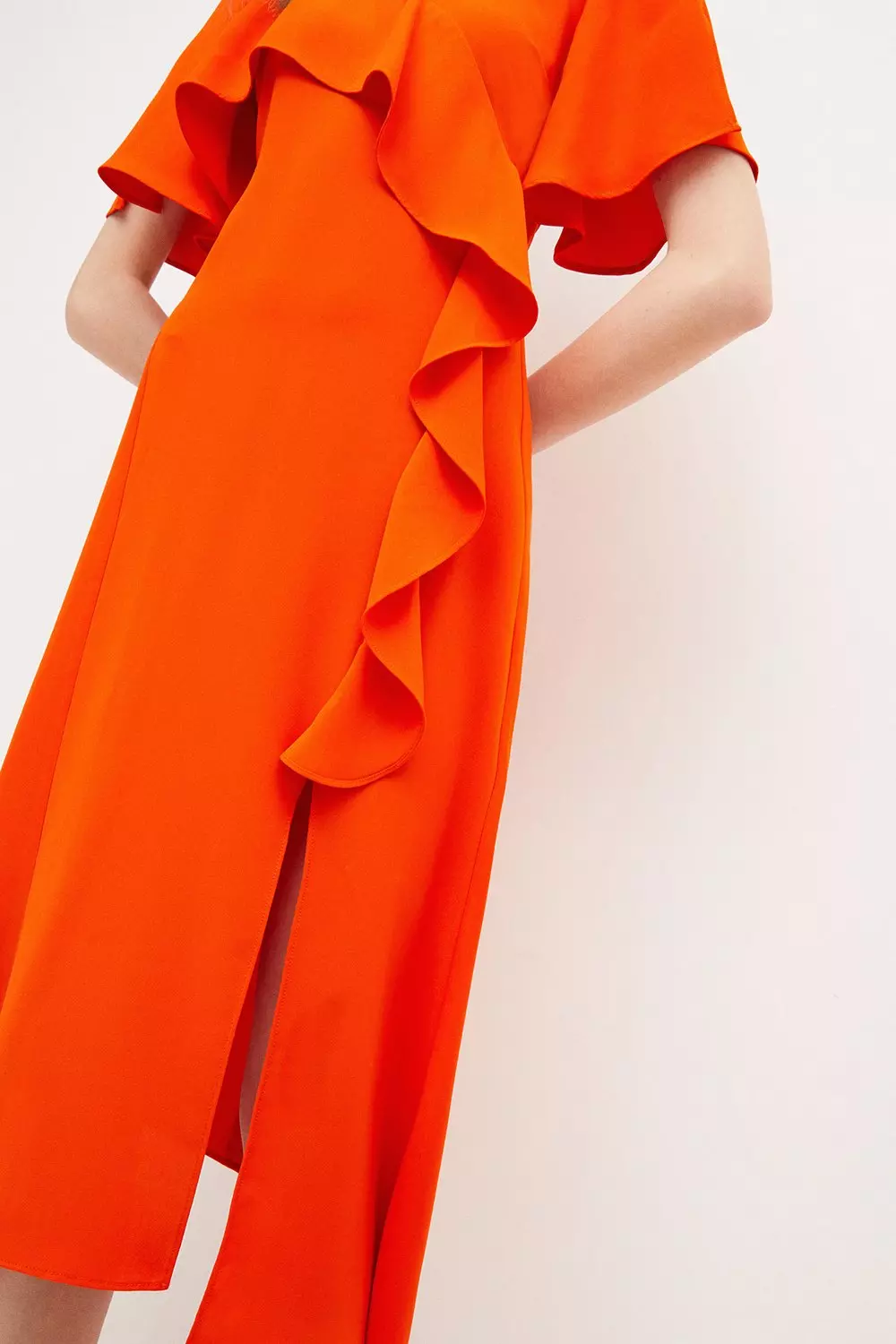 Karen millen store ruffle detail dress