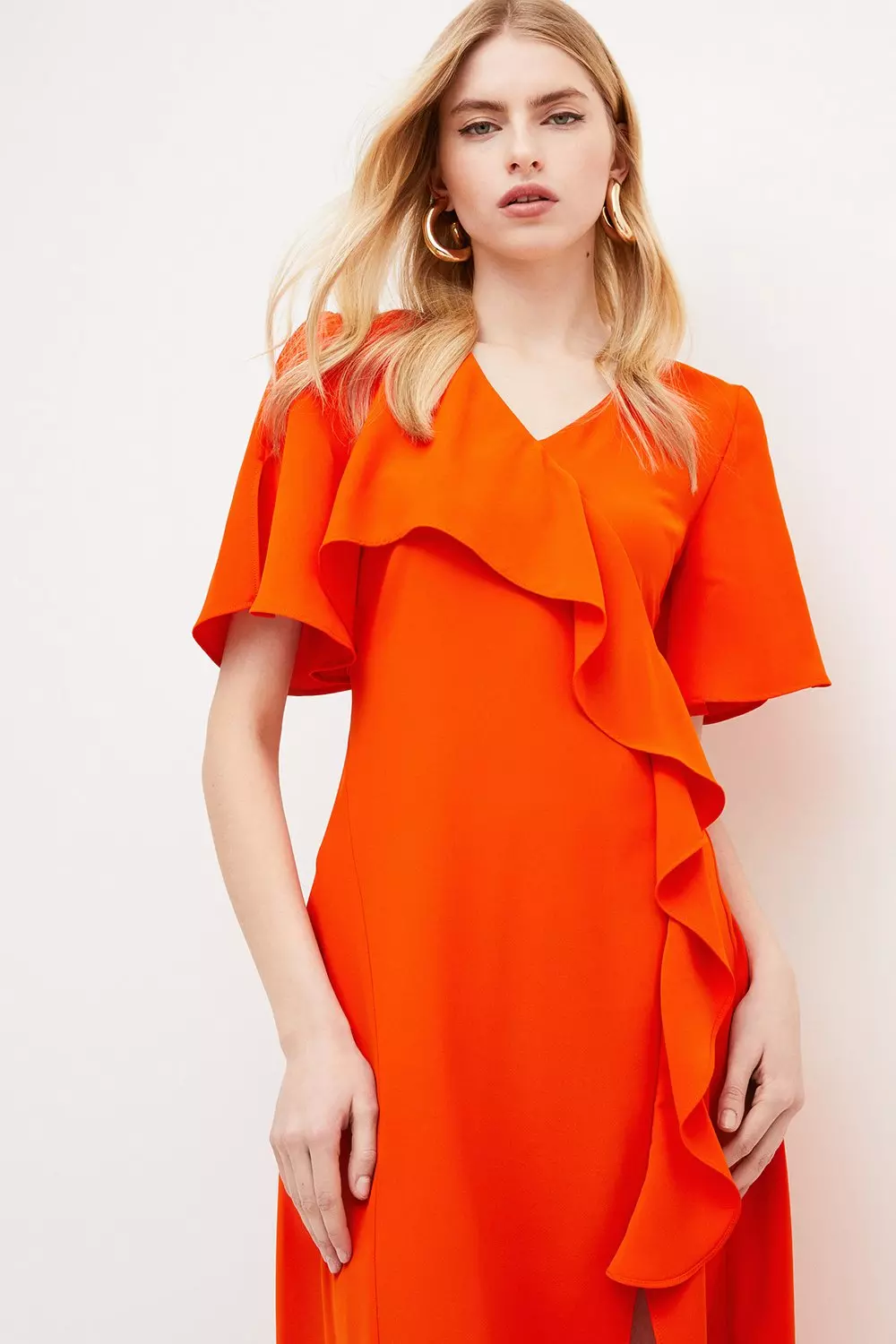 Karen millen 2025 ruffle detail dress