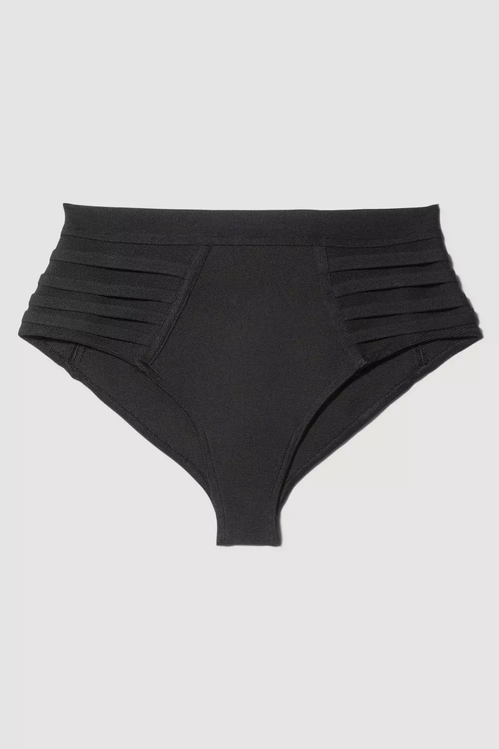 Bandage Sheer Stripe Bikini Bottoms | Karen Millen