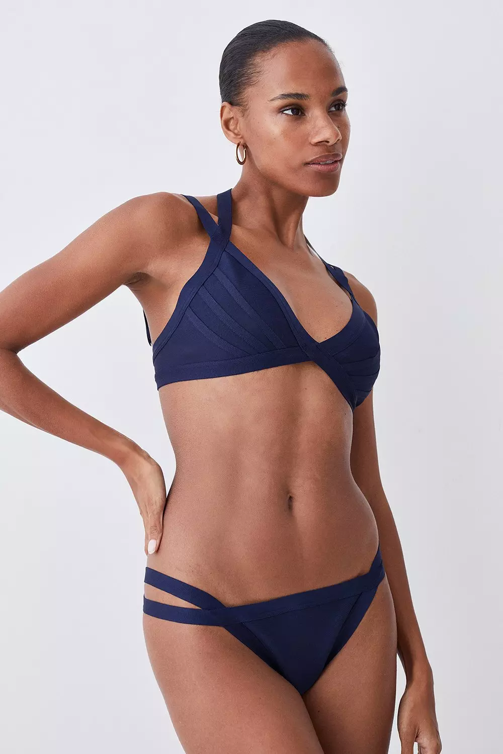 Bandeau Bikini Top Mirage Broken Stripes