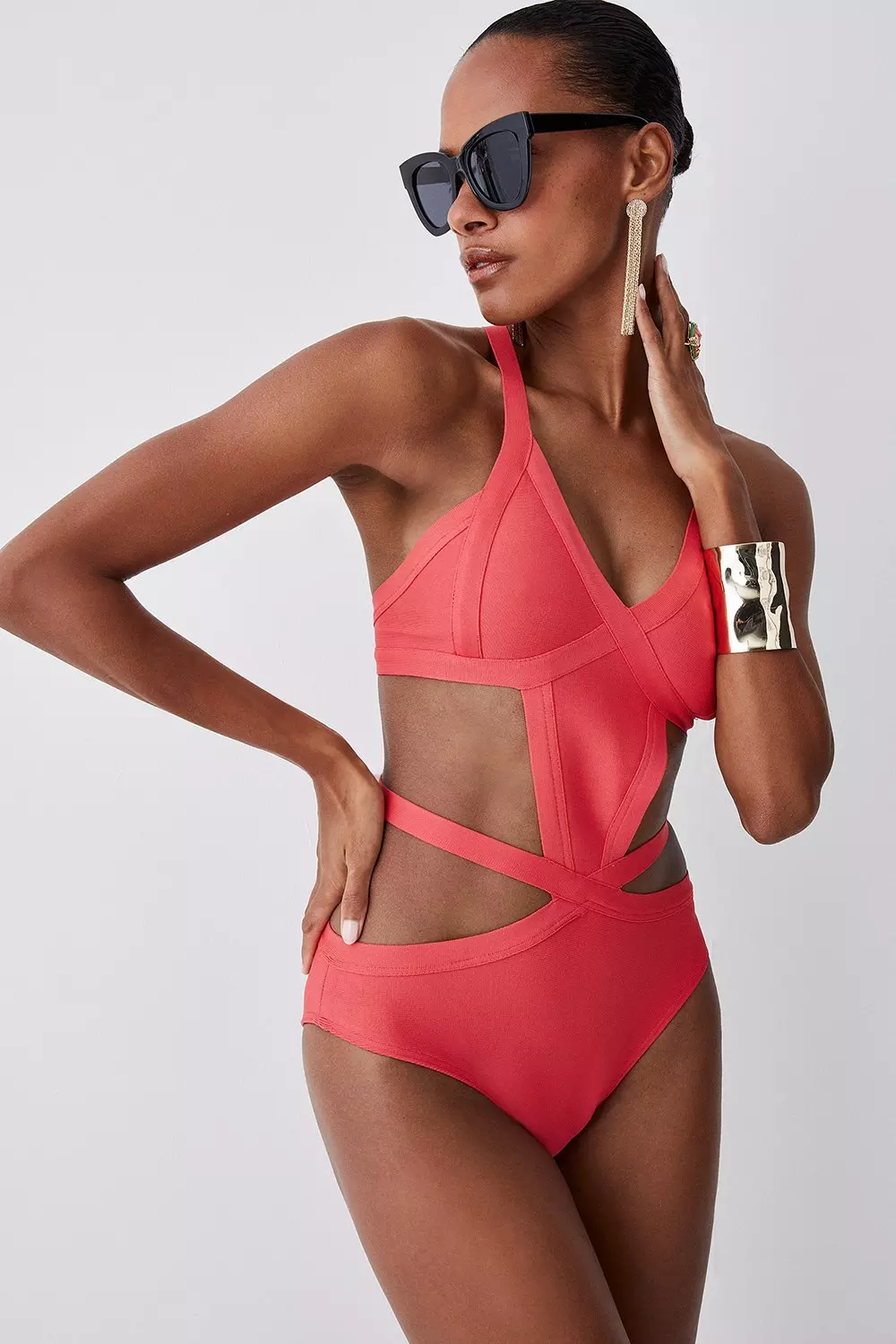 Swimsuits For All Women's Plus Size Wrap Front Bikini Top 20 Ocean Miami 