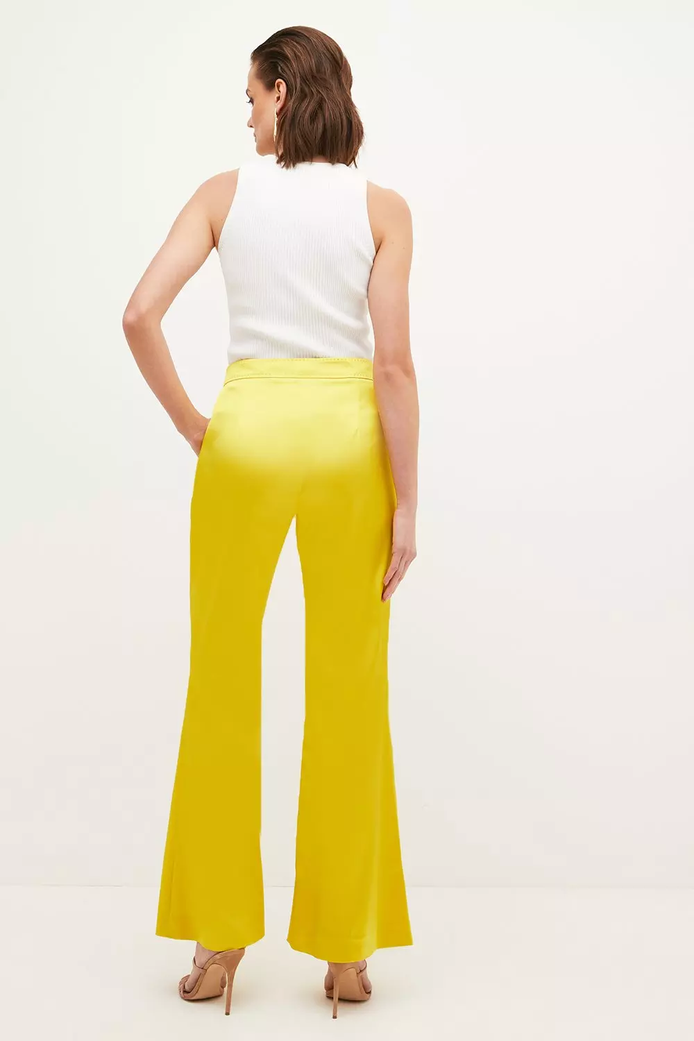 Ponte High Waist Flared Pants