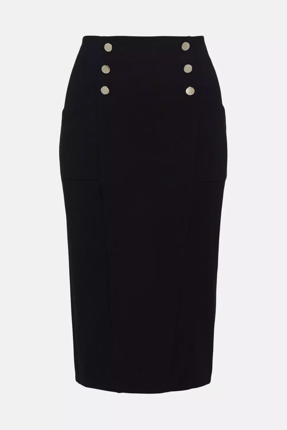 Petite button hotsell front midi skirt