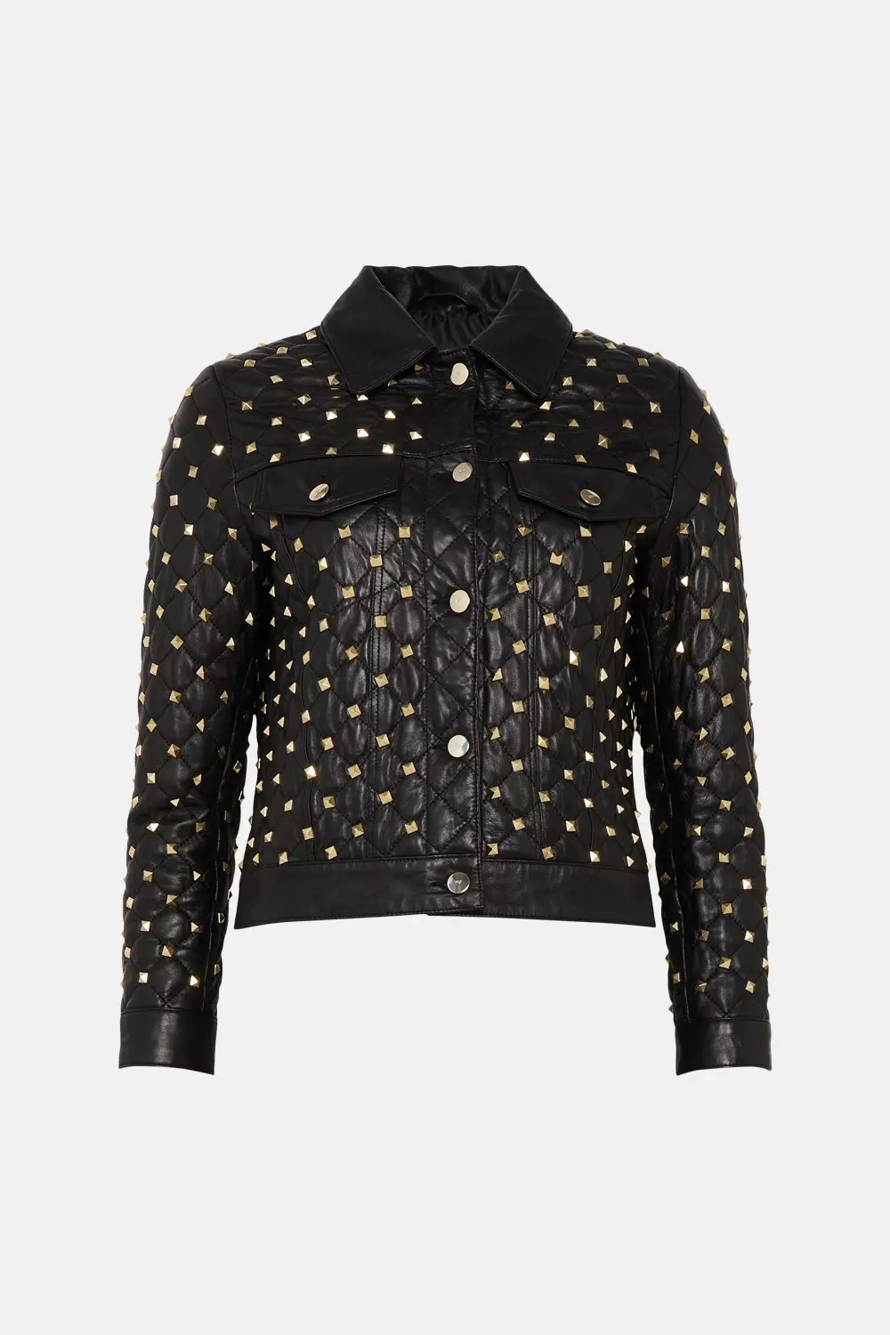 Leather Studded Western Jacket Karen Millen