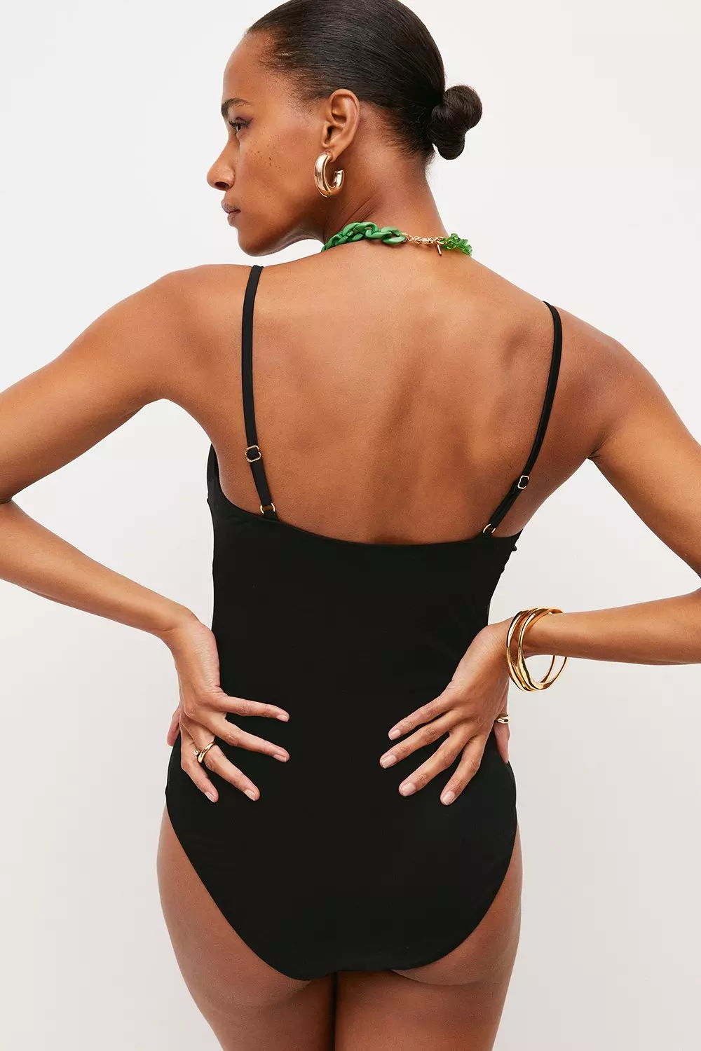 Half Zip Swimsuit Karen Millen