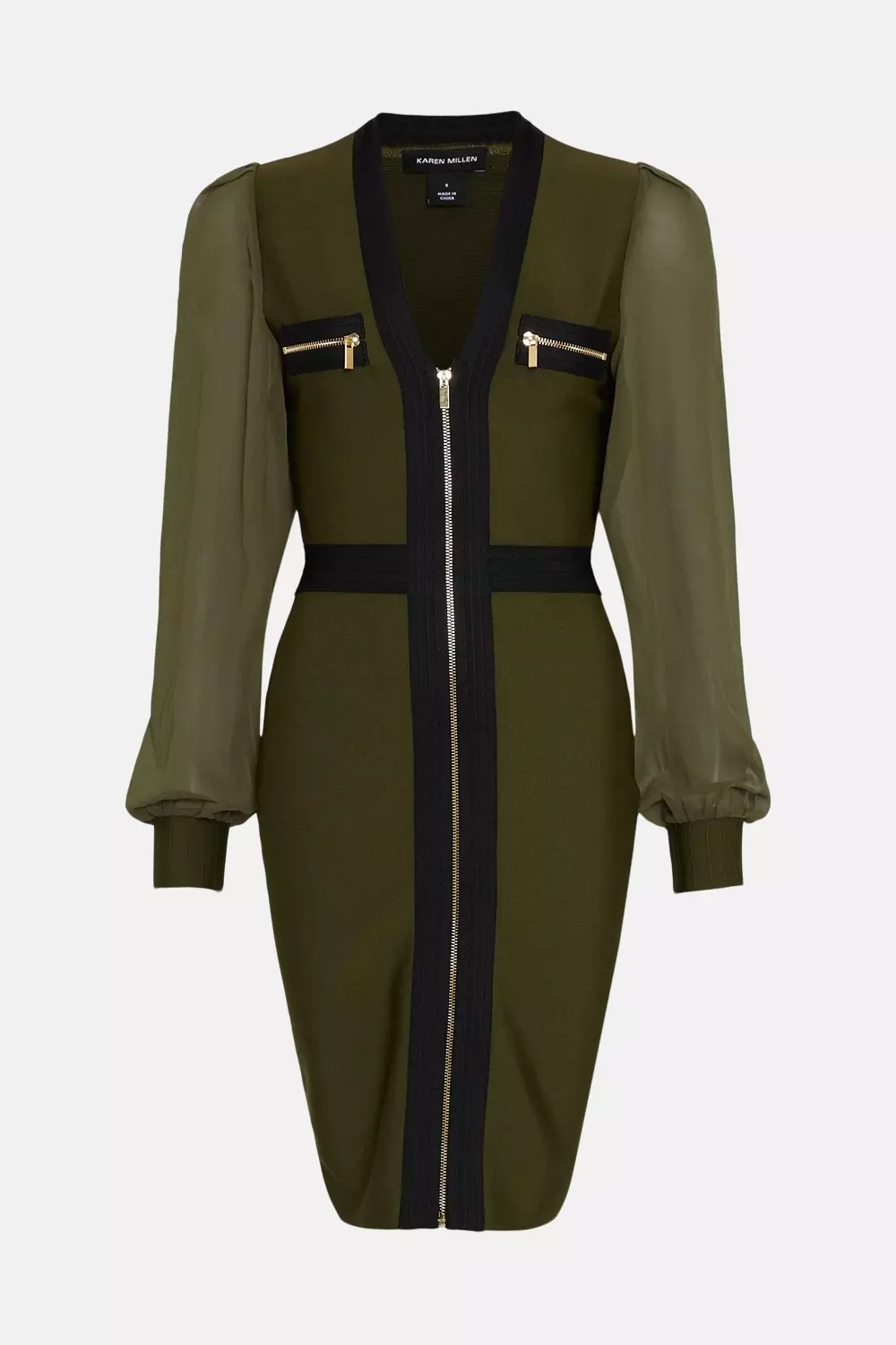 Karen millen khaki outlet dress