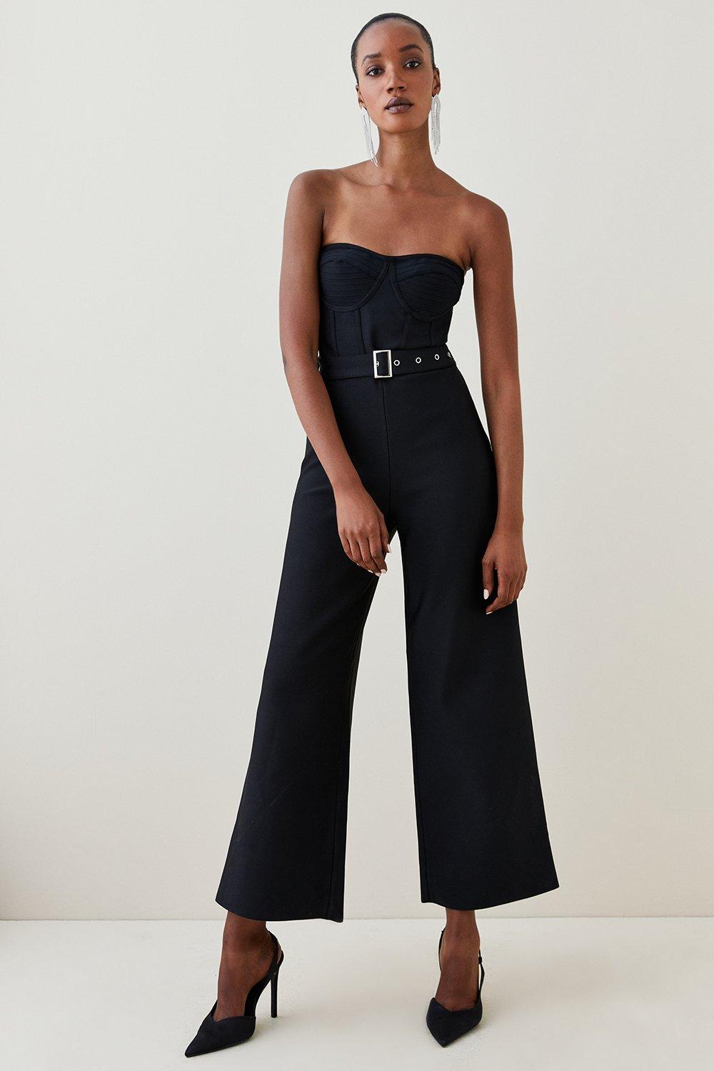 Knit wide cheap leg jumpsuit