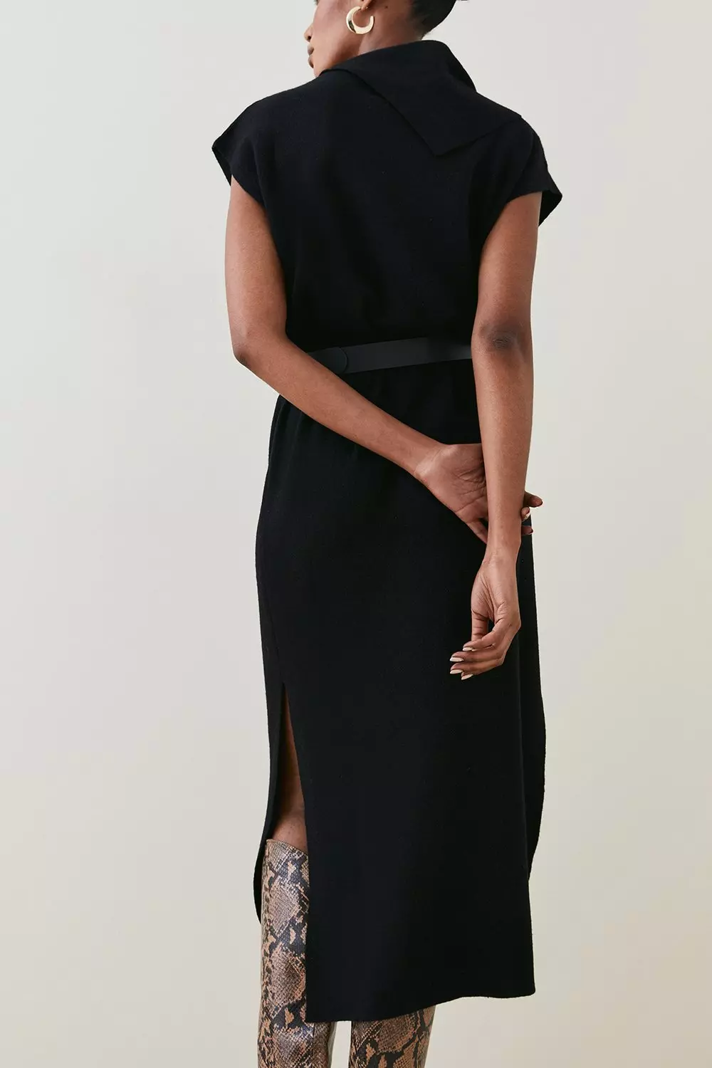 Karen millen clearance black belted dress