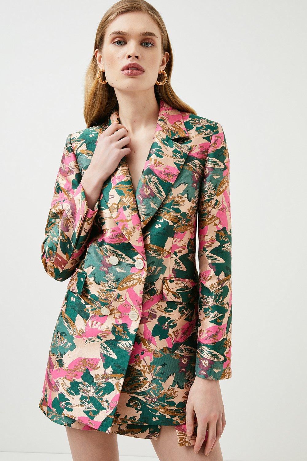 Zara FLORAL JACQUARD JACKET