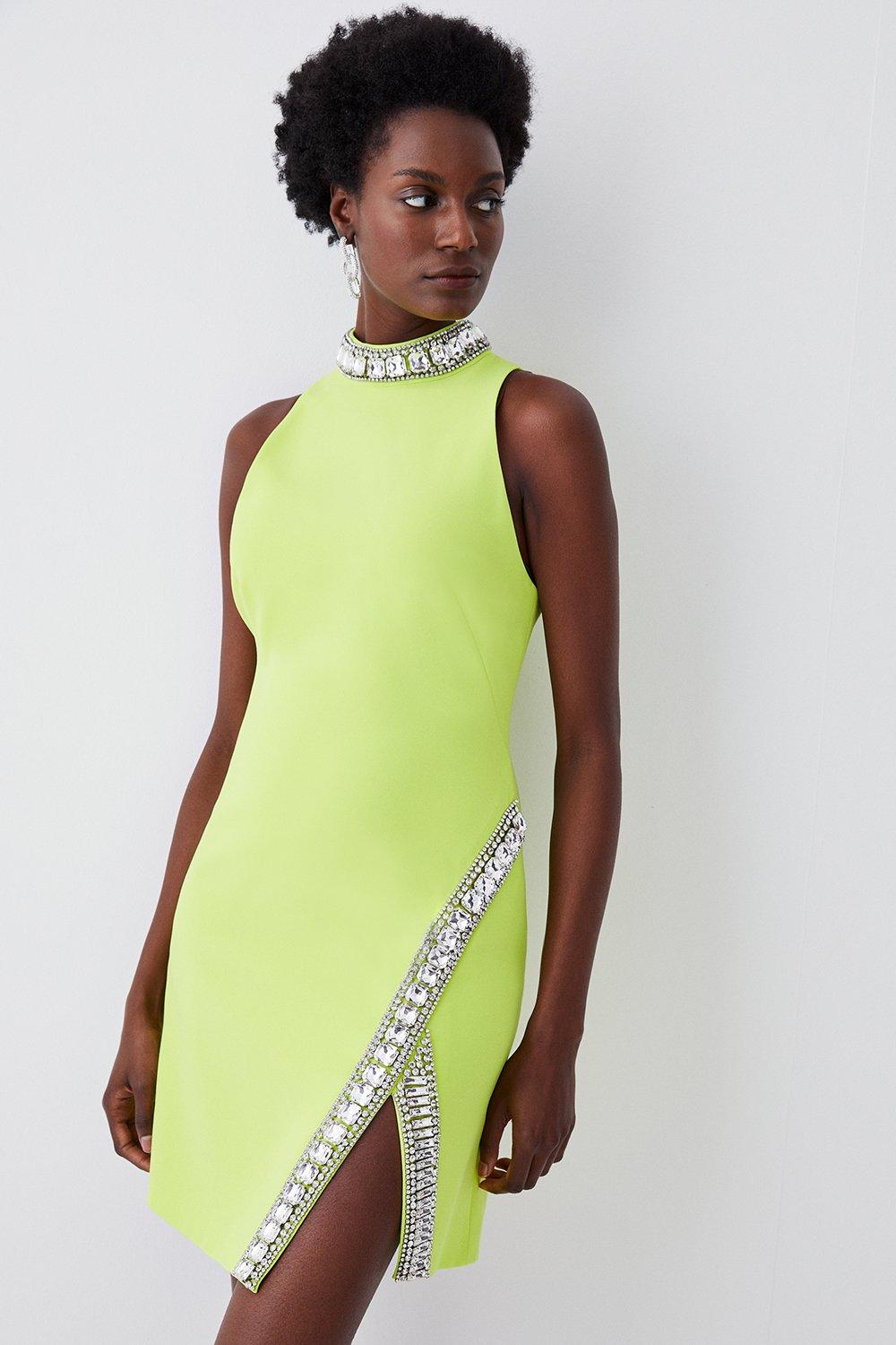 Lime green cocktail on sale dress