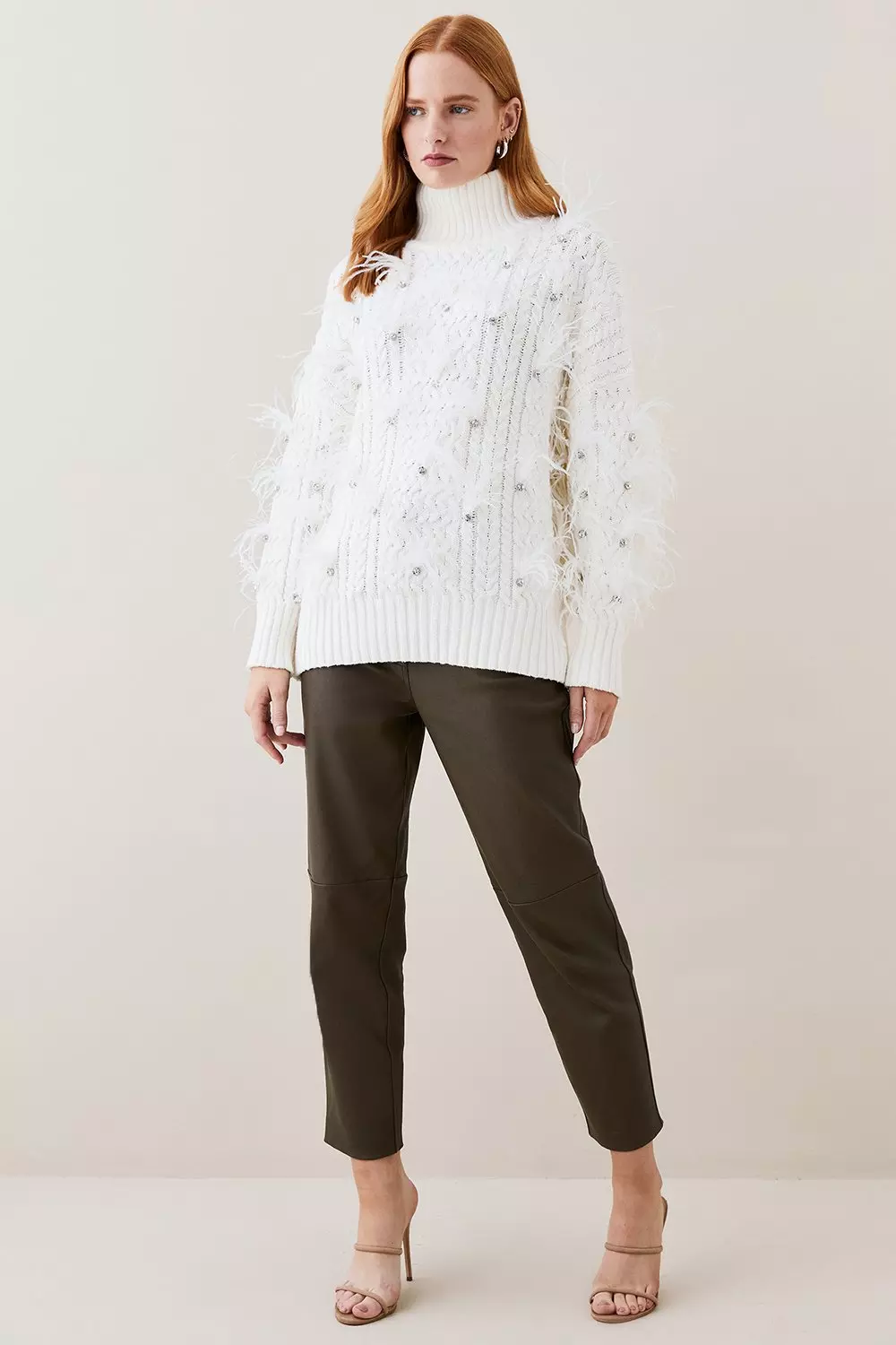 Karen millen cream on sale jumper