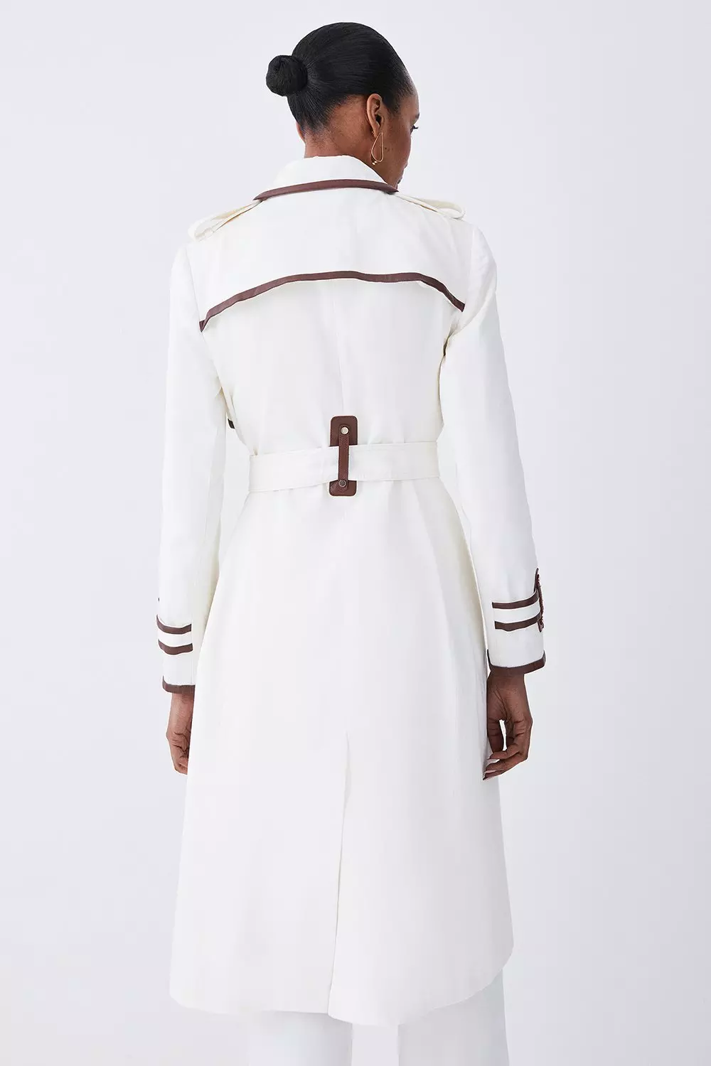 Collar Detail Belted Trench Coat | Karen Millen