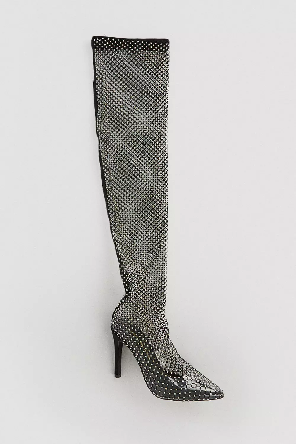 Gemstone Embellished Knee High Boot |