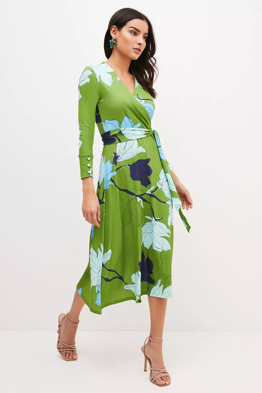 Light jersey wrap outlet dress