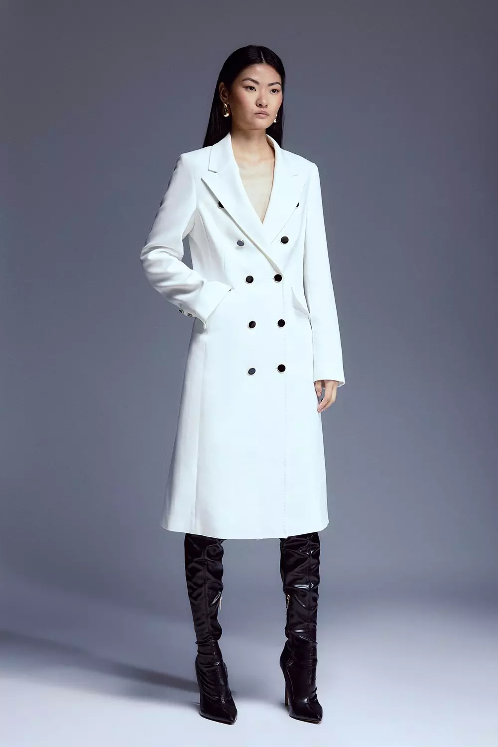 White tailored outlet coat