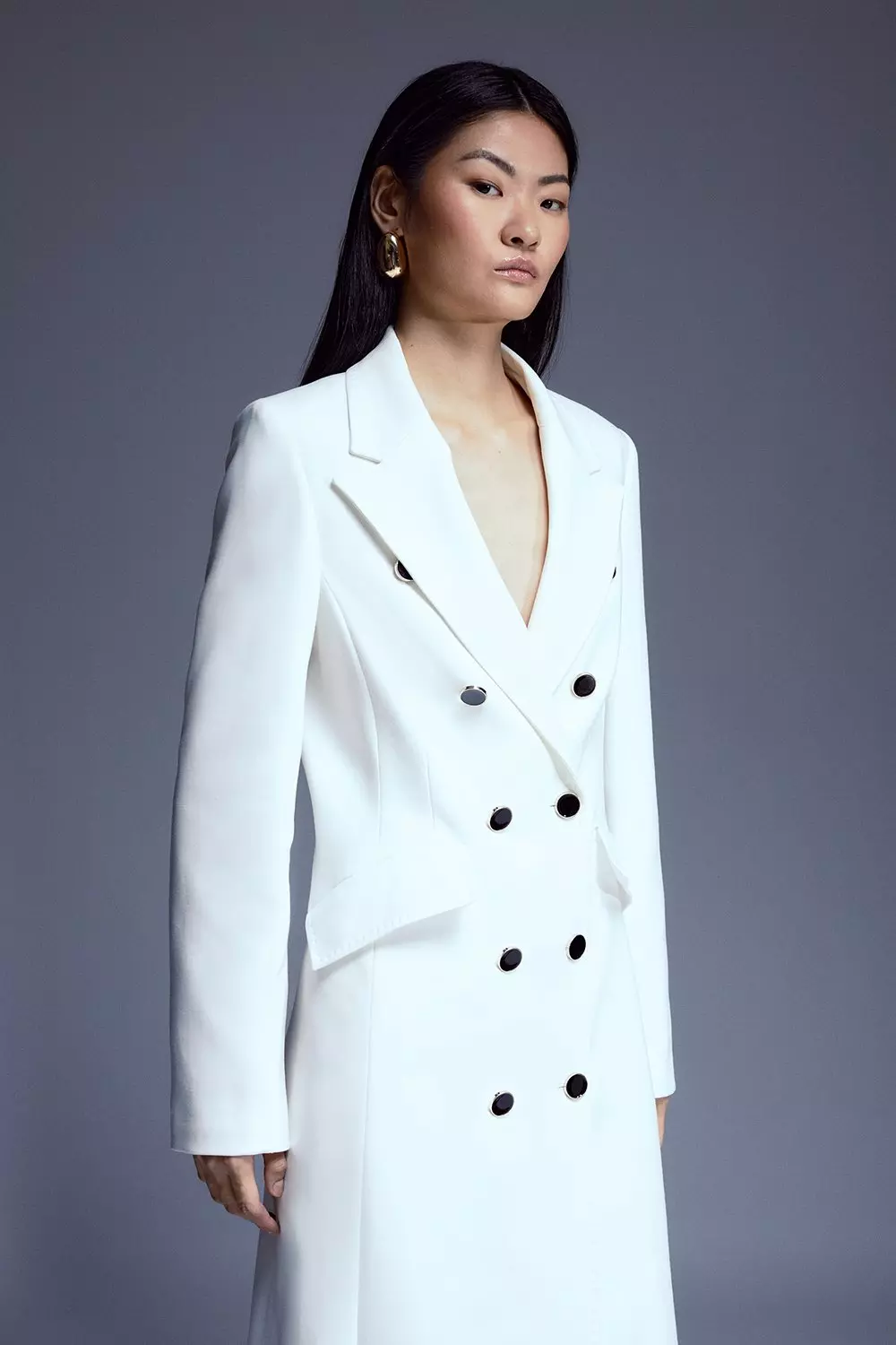 Karen millen double on sale breasted tailored coat