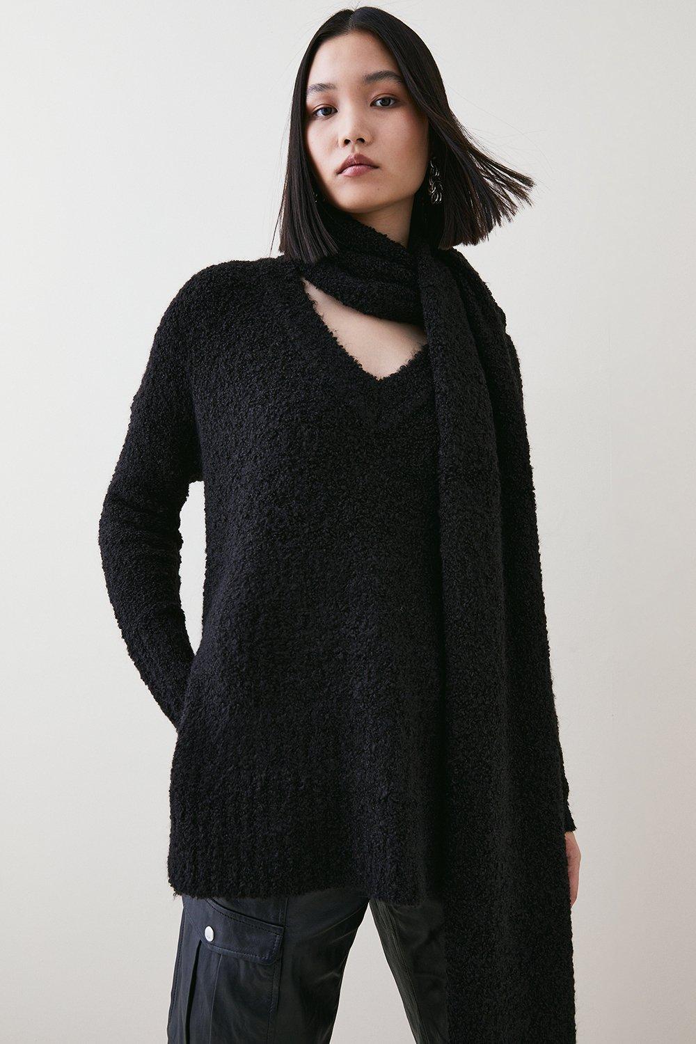 Eyelash Knit Drop Shoulder Sweater