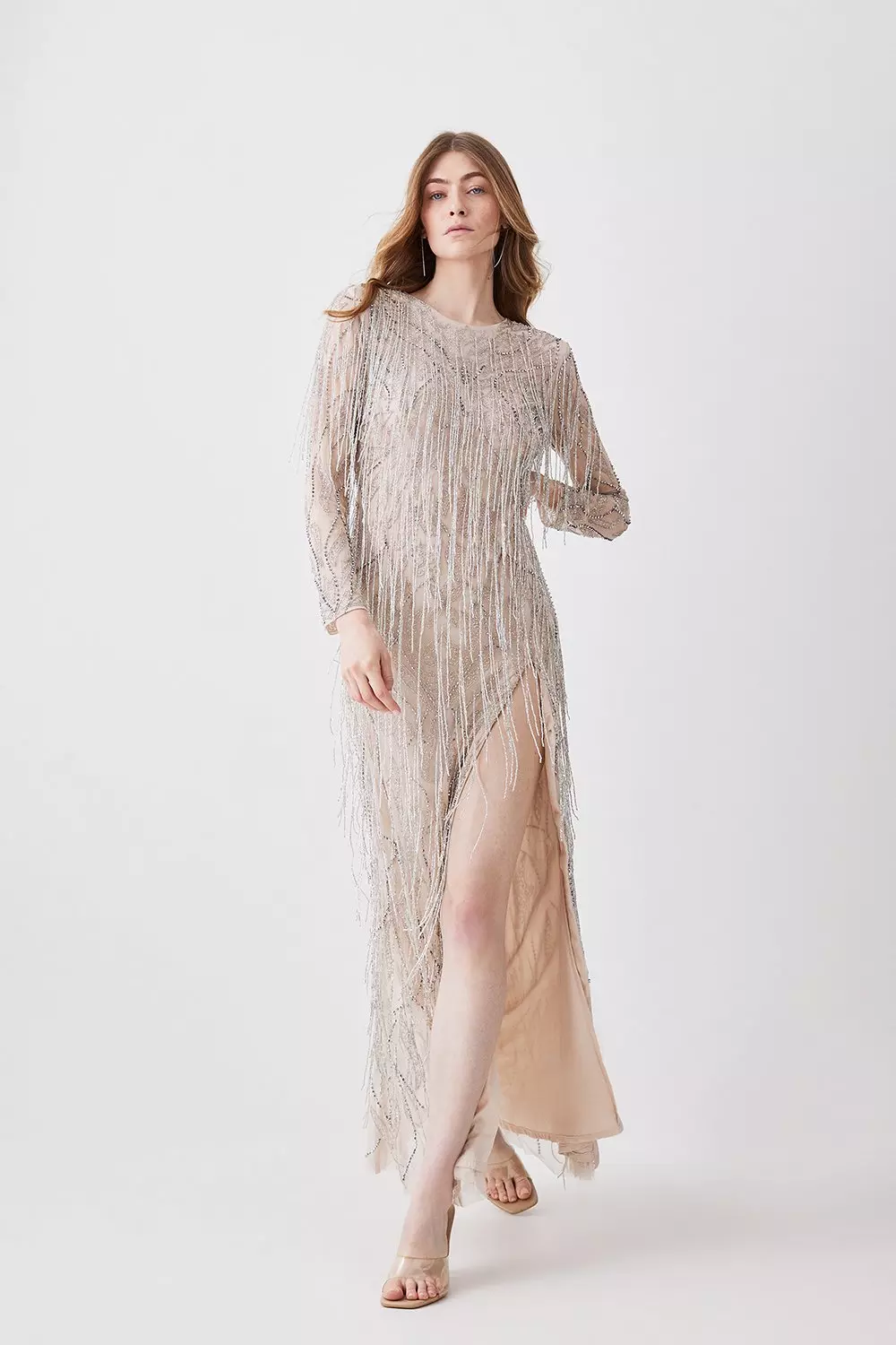 Karen millen fringe clearance dress